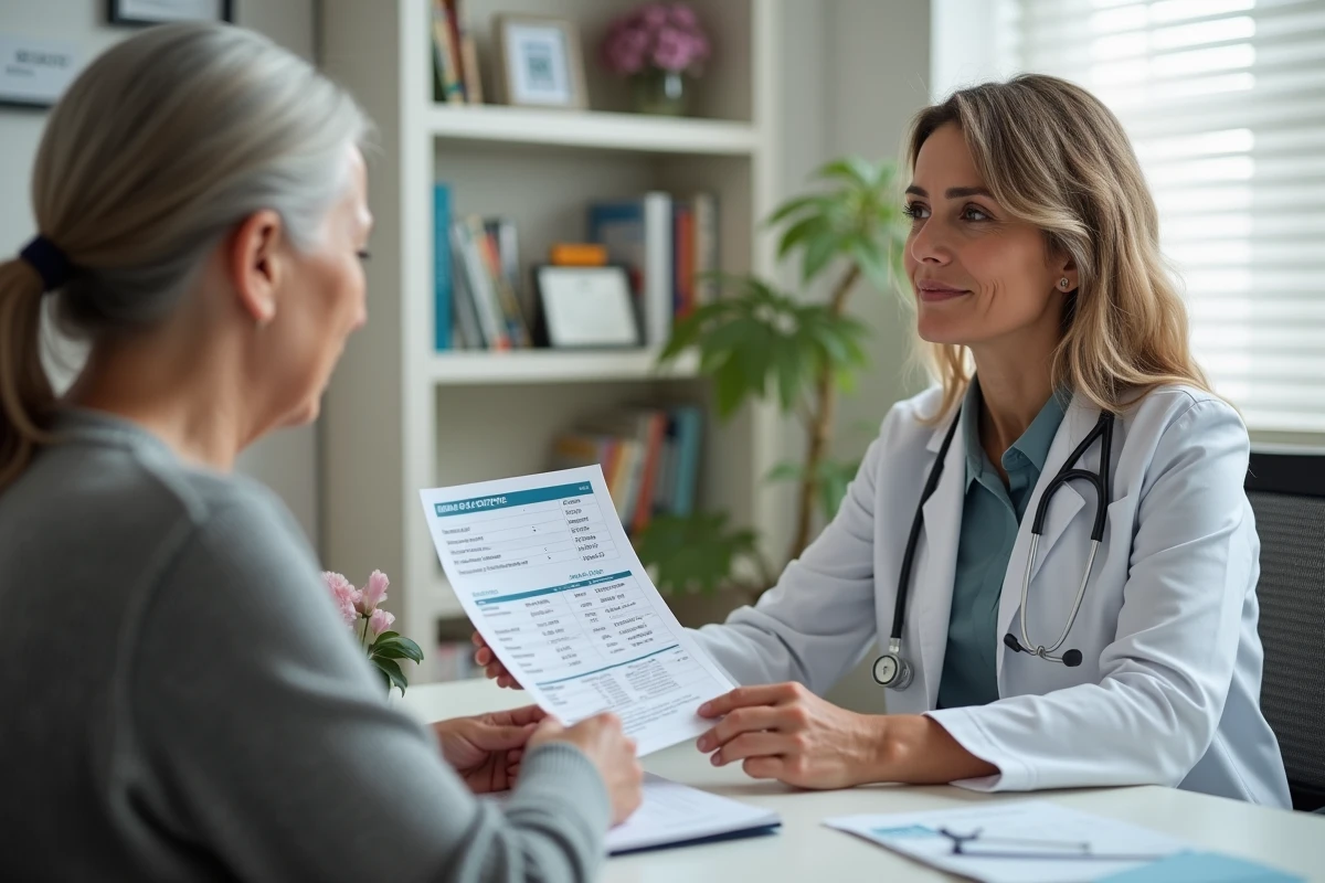 Medecin explique devis vaccination shingles a une personne agee