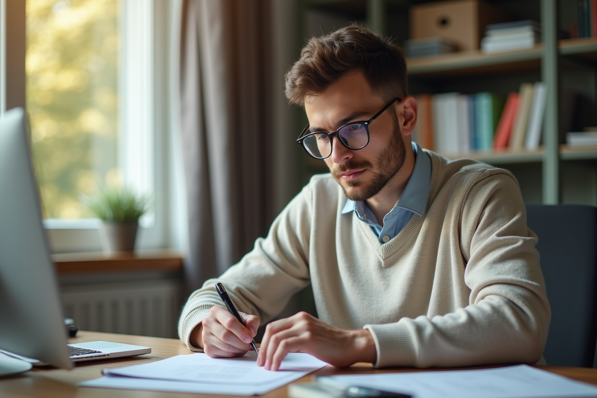 Jeune psychologue en consultation dans un bureau lumineux